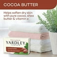 thumbnail image 2 of Yardley London Moisturizing Bath Soap Bar Cocoa Butter, Helps Soften Dry Skin with Pure Cocoa, Shea Butter and Vitamin E, 4.0 oz Bath Bar, 1 Soap Bar, 2 of 4