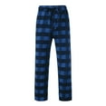 thumbnail image 5 of Caqnni Men's Flannel Pajamas - Plaid Pajama Pants for Men - Lounge & Sleep PJ Bottoms Drawstring Sleepwear with Pockets(Available In Big & Tall) (A15-Blue,XXL), 5 of 6