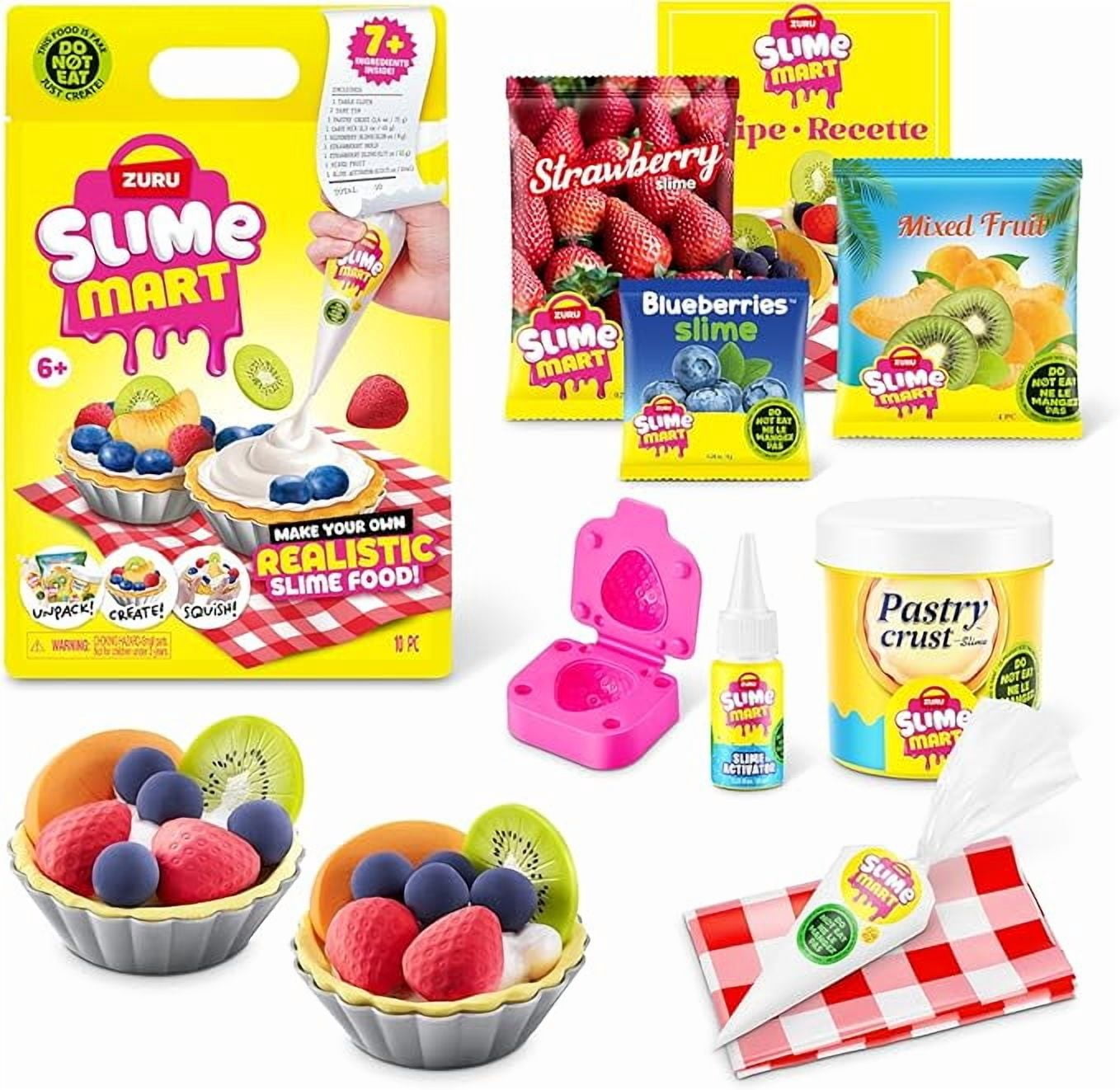 Slime Mart Donut and Fruit Tart Play Food Themed DIY Slime Craft Toys by Zuru