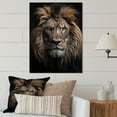 thumbnail image 2 of Designart "Creature Fierce Mane" Animals Metal Wall Art, 2 of 5