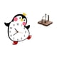 thumbnail image 1 of Reloj de pared,Reloj de pared silencioso y decorativo que no hace tictac,Reloj de pared silencioso de pingüino pequeño Reloj de madera,Portapapeles,Servilletero de, 1 of 8