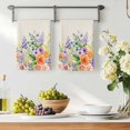 thumbnail image 3 of Pink Orange Flowers Kitchen Towels Set of 1, Spring Floral Farmhouse Botanical Rustic Absorbent Dish Towels for Kitchen, Microfiber Hand Towel, Quick Drying Tea Towel for Cleaning Dishcloths, 3 of 7