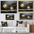 thumbnail image 4 of Designart "Celestial Mirage Gold and Black Saturn II" Saturn Canvas Print, 4 of 5