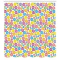 thumbnail image 3 of Ambesonne Cartoon Shower Curtain, Circular Buttons, 69"Wx75"L, Multicolor, 3 of 3