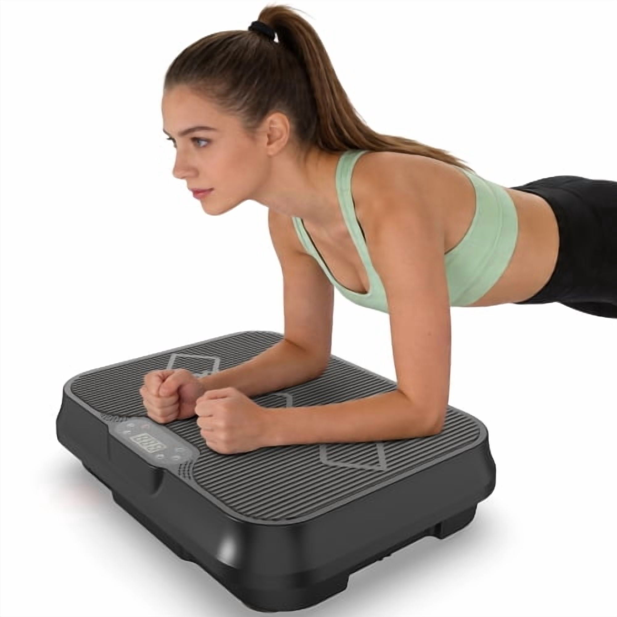 Vibration Plate Exercise Machine, Full Body Fitness Platform with Remote Control, Resistance Bands, for Home Gym