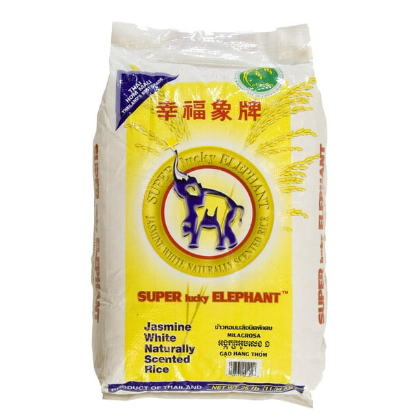 Super Lucky Elephant Jasmine Rice 25 Lb Walmart Com Walmart Com
