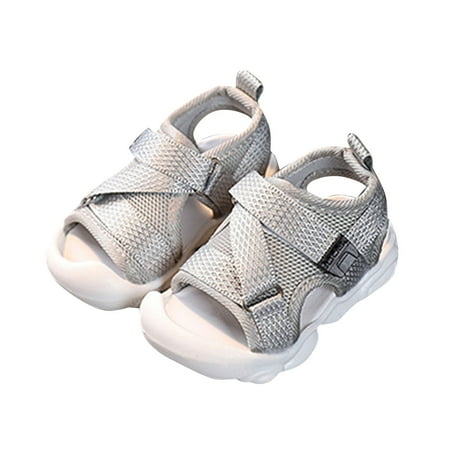 

Mlqidk Toddler Girls Boys Sandals Open Toe Summer PU leather Shoes for Little Kids