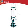 thumbnail image 6 of More Birds Jumbo Songbird Tube Feeder, Built-in Pole Socket, 3 lb Seed Capacity, 6 of 8