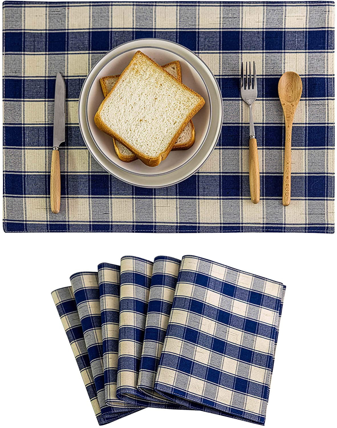 Dotpet Red Placemats Buffalo Plaid Table Mats Set Of 6 Heat Resistant Dining Place Mats For Kitchen Table 13 X 19 Checker Navy Blue Walmart Com Dotpet Red Placemats Buffalo Plaid Table Mats Set Of 6 Heat Resistant Dining Place Mats For Kitchen Table 13 X 19 Checker Navy Blue Walmart Com