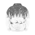 thumbnail image 4 of Ceisia Warm Fleece-Lined Mens Loose Fit Christmas Print Half-Zip Stand Collar Sweatshirt Gifts, 4 of 6