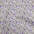 thumbnail image 1 of oneOone Viscose Chiffon Purple Fabric Floral Quilting Supplies Print Sewing Fabric By The Yard 42 Inch Wide, 1 of 5
