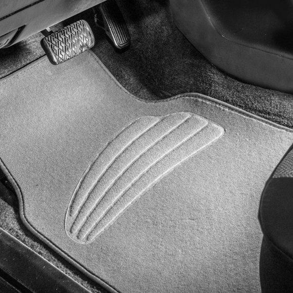 FH Group Premium Carpet Car Floor Mats for Sedan and SUV, Universal Fit with Unique Design Heavy-Duty Carpet Liner, Waterproof, Carpet Mat - 4Pcs Front & Rear