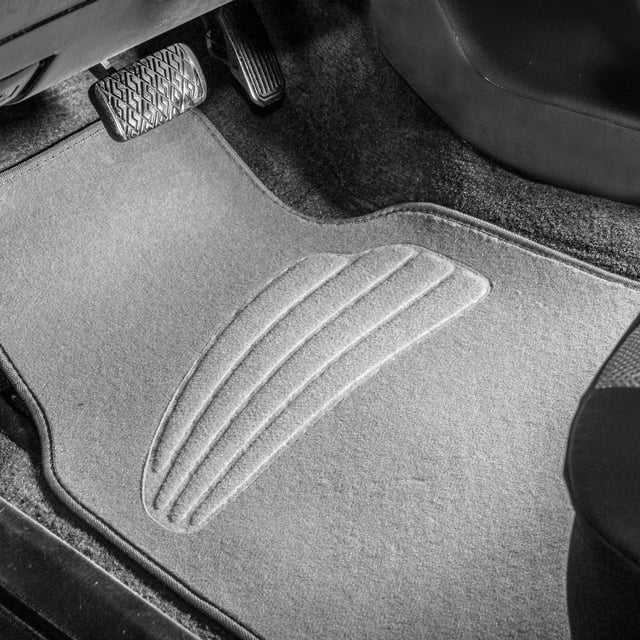 FH Group Premium Carpet Car Floor Mats for Sedan and SUV, Universal Fit with Unique Design Heavy-Duty Carpet Liner, Waterproof, Carpet Mat - 4Pcs Front & Rear