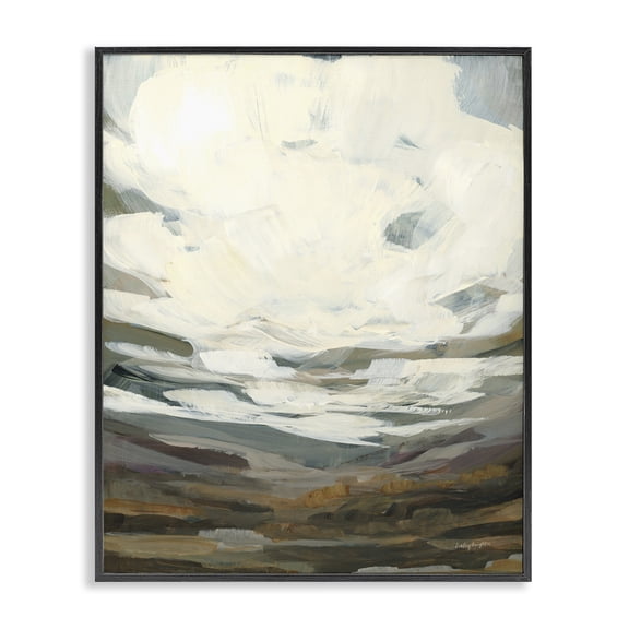 Stupell Industries Transitional Cloudy Abstract View Black Framed Giclee Art, 11 x 14, by Haley Knighten