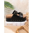 thumbnail image 4 of Women‘s Fashion Solid Color Wedge Heel Platform Sandals, 4 of 7