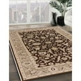 thumbnail image 2 of Ahgly Company Indoor Round Mid-Century Modern Sangria Brown Oriental Area Rugs, 8' Round, 2 of 6