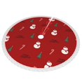 thumbnail image 2 of Faldas para árbol de Navidad de 36 pulgadas con texto "Merry Christmas", tapete para árbol de Navidad para vacaciones de invierno, falda para árbol de Navidad para decoraciones navideñas rústicas, 2 of 8