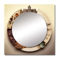 thumbnail image 2 of Designart "Calculating The Universe Spiral Illustration I" Abstract Spirals Square Mirror For Wall Decor - Large White Square Mirror Printed Wall Decor - Transitional Square Living Room Mirror, 2 of 5