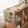 thumbnail image 6 of Table Runners 70 Inches Long Dress Scarves, Vintage Sunflowers Farmhouse Coffee/Dining/Kitchen Table Decor, Holiday Table Runner, Spring Summer Retro Bees Yellow Floral 13x70 Inch, 6 of 9