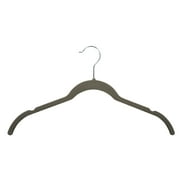 Econoco - HSL17NG50 - Grey Velvet Covered Shirt and Blouse Hanger with Notches, - Sold in Pack of 50