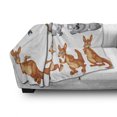 thumbnail image 3 of Tropical Animals Soft Flannel Fleece Blanket, Australian Baby Kangaroos and Koala Bears in Different Positions Art Print, Cozy Plush for Indoor and Outdoor Use, 70" x 90", Grey Brown, by Ambesonne, 3 of 6