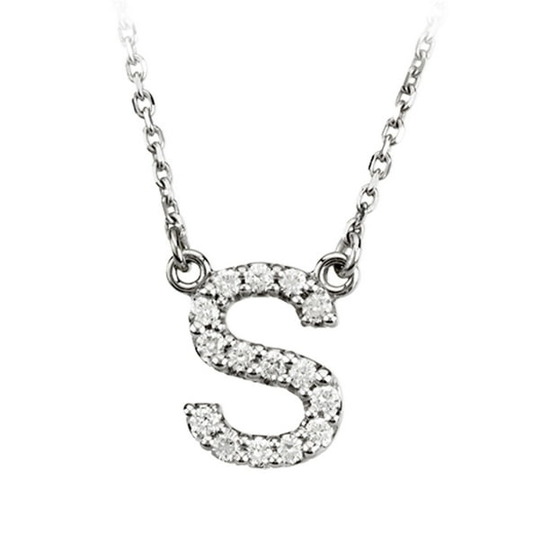 Black Bow Jewelry Company - 1/6 Cttw Diamond & 14k White Gold Block ...