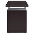thumbnail image 6 of Cappuccino 47" Office Desk - Modern Computer Desk w/ 3 Drawers, Metal Legs, Brown Wood Finish, for Home Office. Rectangular, Contemporary Design., 6 of 10