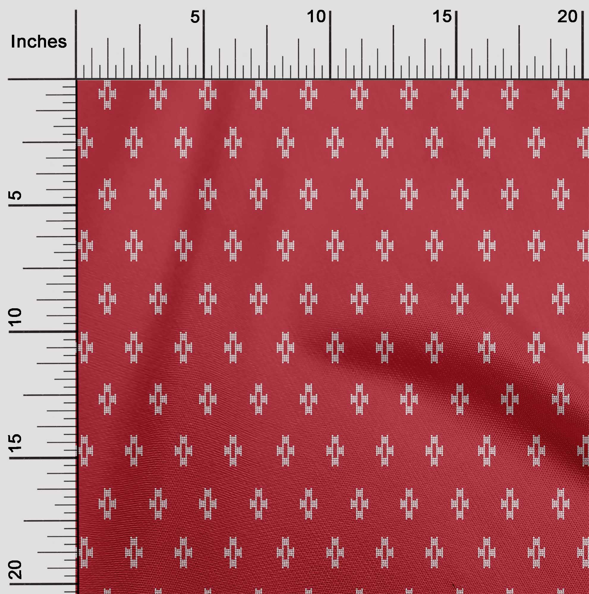 oneOone Tissu Popeline de Coton Plus Signe Kasuri Décor Tissu Imprimé 56 Pouces de Large