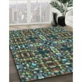 thumbnail image 3 of Ahgly Company Machine Washable Indoor Round Transitional Green Area Rugs, 7' Round, 3 of 7