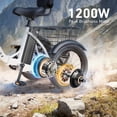 thumbnail image 6 of ACTBEST Electric Tricycle for Adults, 18"x3.0" Fat Tire 3-Wheel Electric Bike, 350W(Peak 1200W) Motor 48V 10.4Ah Battery, Folding E-Trike Up to 18Mph (Red), 6 of 12