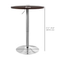 thumbnail image 3 of HOMCOM Table de Bar Ronde Réglable pour 2, Table de Pub Haute avec Dessus Pivotant, 3 of 10
