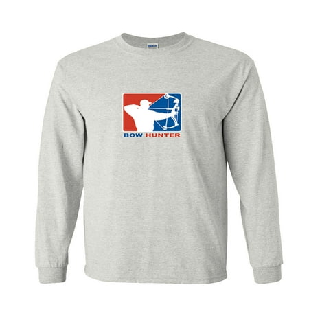 Long Arrow Body - Bow Hunter Major League Bows and Arrow Hunting Long Sleeve T-Shirt