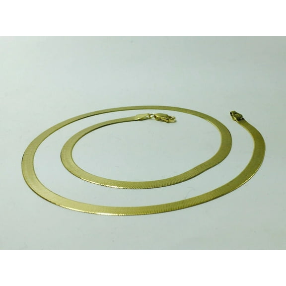 14K Gold 5mm Imperial Herringbone Chain