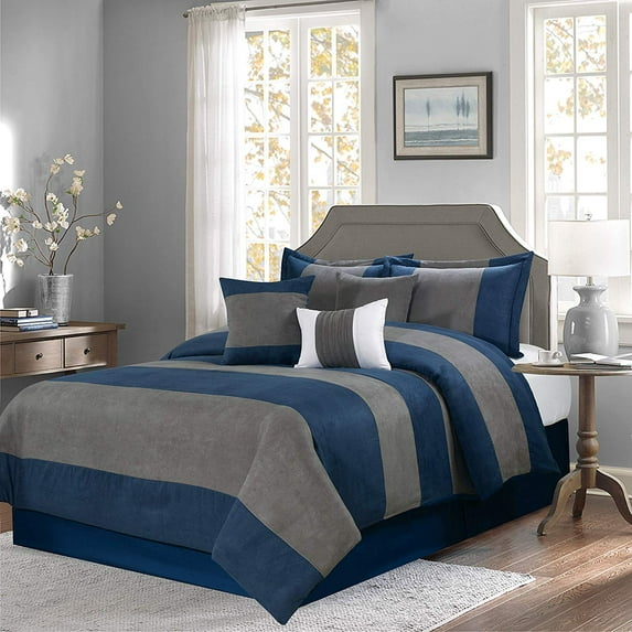 Soft Suede 7-Piece Winter Comforter Set Bedding OverSized