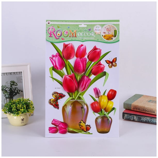 onlyliua Promoción de Temporada Pegatinas Estéreo para Macetas de Plantas, Autoadhesivas, para Decorar La Pared y El Refrigerante