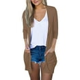 thumbnail image 2 of Leesechin Women's Cardigan Casual 3/4 Sleeve or Long Sleeve Lightweight Open Front Long Knited Cardigan with Pocket, 2 of 6