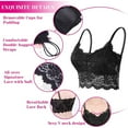 thumbnail image 4 of 2 Pack Lace Bralette for Women Padded No Underwire Bandeau Bra with Straps for Women, 4 of 5