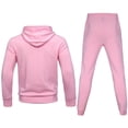 thumbnail image 2 of Zusmen Tracksuit Mens, Casual Long Sleeve Full-Zip Running Sweatsuit Sets , Track Jackets and Pants 2 Piece Outfit, Warm Jogging Sweat Suits for Men Pink M, 2 of 5