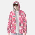 thumbnail image 2 of Fotbe Pink Christmas Cheer Chaqueta con Protección Solar UPF 50+ para Hombre y Mujer, Camisa con Capucha y Bolsillos-Small, 2 of 7