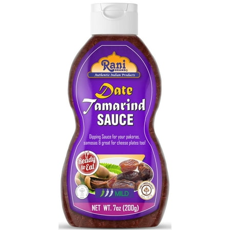 Rani Dates & Tamarind Sauce 7oz (200g) Glass Jar, Ready to eat, Vegan ~ Gluten Free | NON-GMO | Kosher | No Colors | Indian Origin