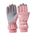 thumbnail image 1 of Guantes de invierno con forro polar, térmicos, antideslizantes y cómodos para esquiar en la nieve. mujeres rosadas, 1 of 9