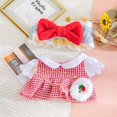 thumbnail image 3 of 30cm Stuffed Dolls Accessories LaLafanfan Cafe Duck Dog with Clothes Plush Toy Cartoon Hoodie Clothing Hair Band Kids Girls Gift, 3 of 5