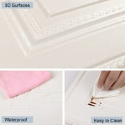AsdQ Ceiling Tiles, 16 Pack, Covered 21 Sq.Ft, Ceiling Tiles Peel and Stick, Glue-up Ceil Tile Foam, Easy to Install for Ceil and Wall, Plain White (13.8 x 13.8 inch)