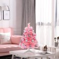 thumbnail image 2 of Mini Pink Christmas Tree with LED Light, 24 Inch/2ft Artificial Small Table Top Christmas Tree, Tabletop Christmas Tree Ball Ornaments for DIY Christmas Decorations, 2 of 9