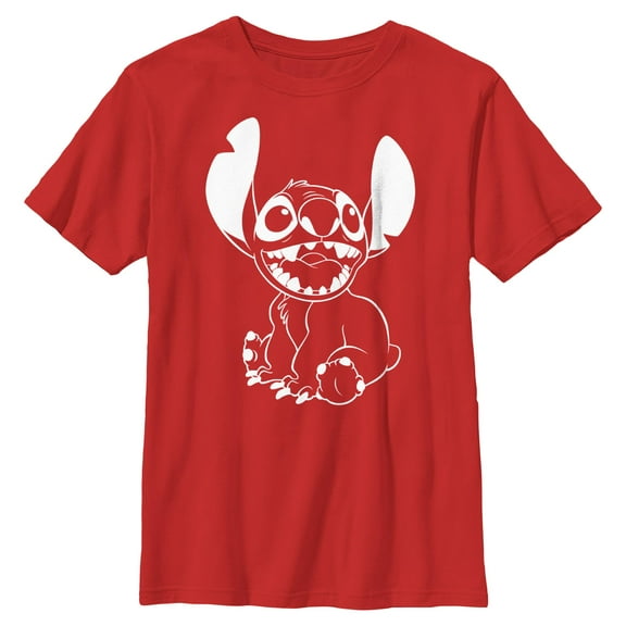 Boys Lilo & Stitch Negative Black and White T Shirt