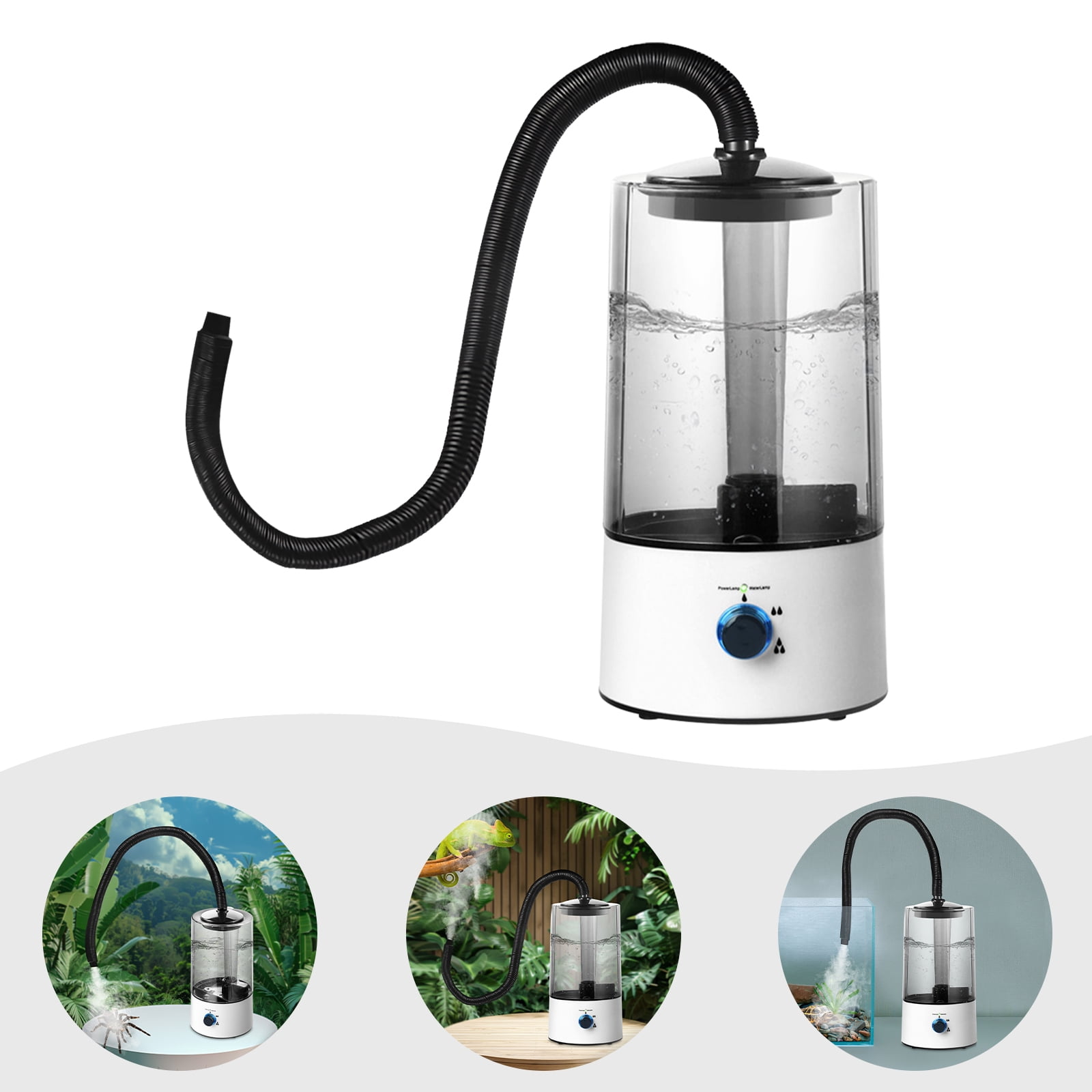 Pet Humidifier for Reptiles and Amphibians 1.06gal Reptile Fogger Sturdy Durable 3 Spray Levels Quiet Design for Use in Homes Pet Stores