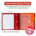 thumbnail image 3 of Telescoping Project Organizer Binder, 2-Pack 1 inch 3 Ring Binder with 5 Color Dividers, with Customized Front Cover & 1 Extra Pocket Red, 3 of 7