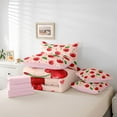 thumbnail image 5 of Homewish Cartoon Red Cherry Twin Bedding Sets 7-Piece for Teens, Yummy Summer Fruit Bedding Comforter Set, Kawaii Love Heart Reversible Sheet Sets, Super Cozy Room Decor, 5 of 7