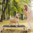 thumbnail image 3 of Veehoo Chew Proof Dog Bed, Rustless Aluminum Frame and Textilene Mesh Fabric, Brown, Large, 3 of 8