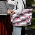 thumbnail image 4 of Wukai Flamingos Print Zipper Bag,large Beach Tote Bag,Waterproof Sandproof Bag,Grocery and Picnic Tote Travel Bag, 4 of 5